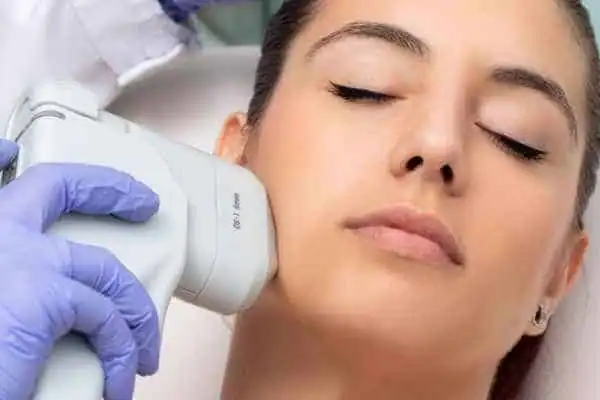 Image of woman having HIFU Cirencester treatment
