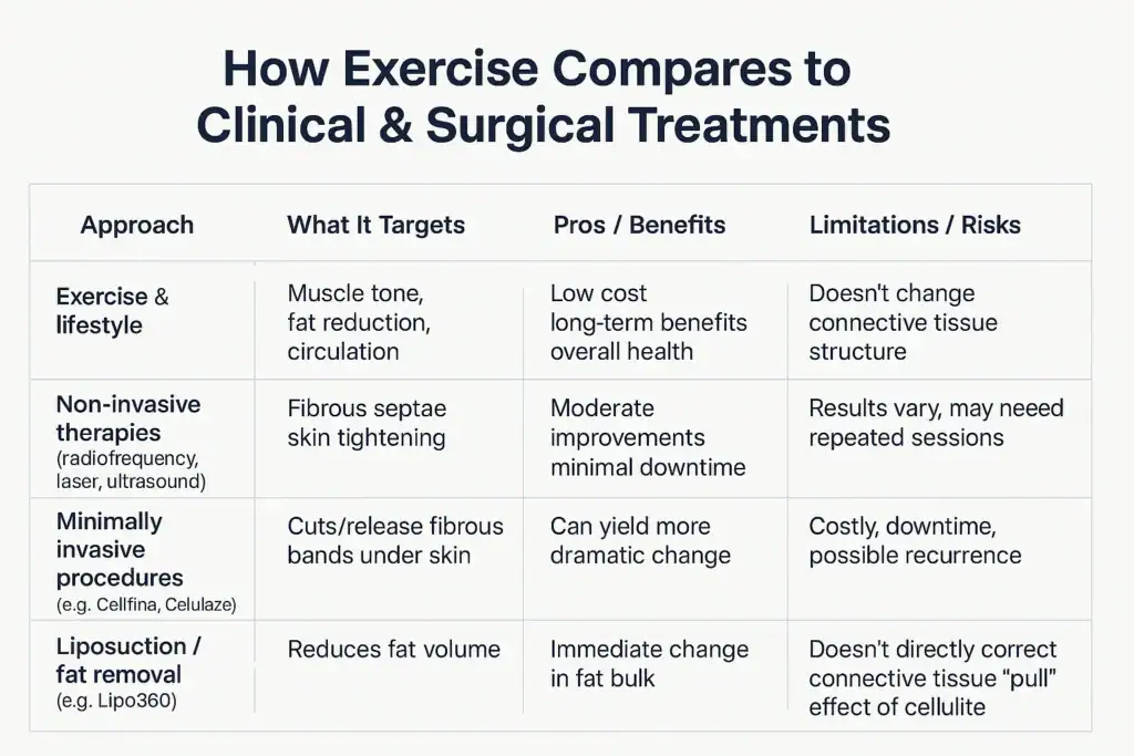 Sculpting Your Bum: Can Toning Exercises Really Reduce Cellulite? 2 How exercise compares to treatments from Lipo 360 Cirencester